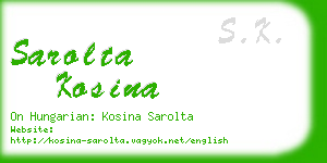 sarolta kosina business card